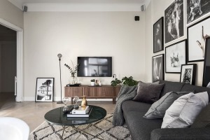 【武漢名星裝飾】舊房改造80平北歐風格客廳裝修效果圖