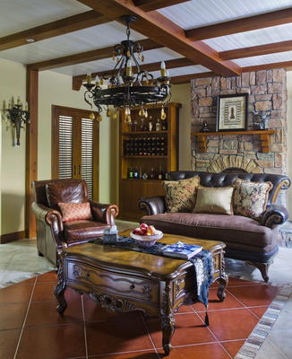 武漢別墅裝修湯遜湖壹號(hào)美式風(fēng)格方案展示