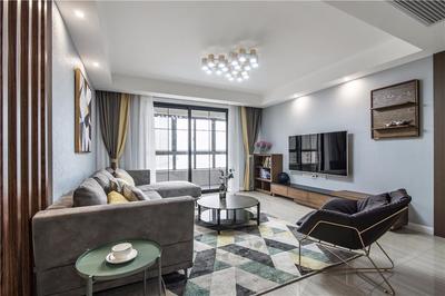 武漢漢口新界廣場5號(hào)公館現(xiàn)代四居室裝修效果圖_142平米15萬裝修設(shè)計(jì)案例